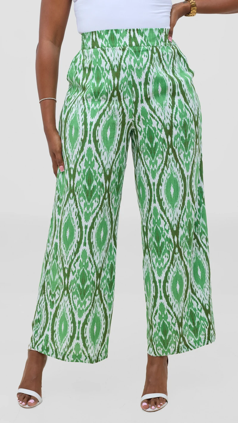 Vivo Samira Pants - Green / Dark Green Print