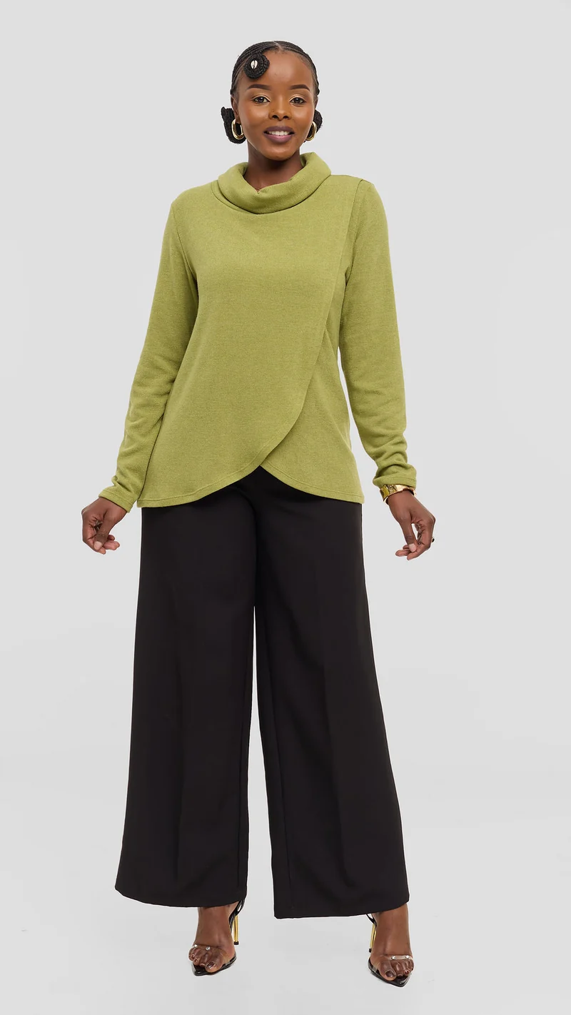 Vivo Tulip Sweater - Olive Green
