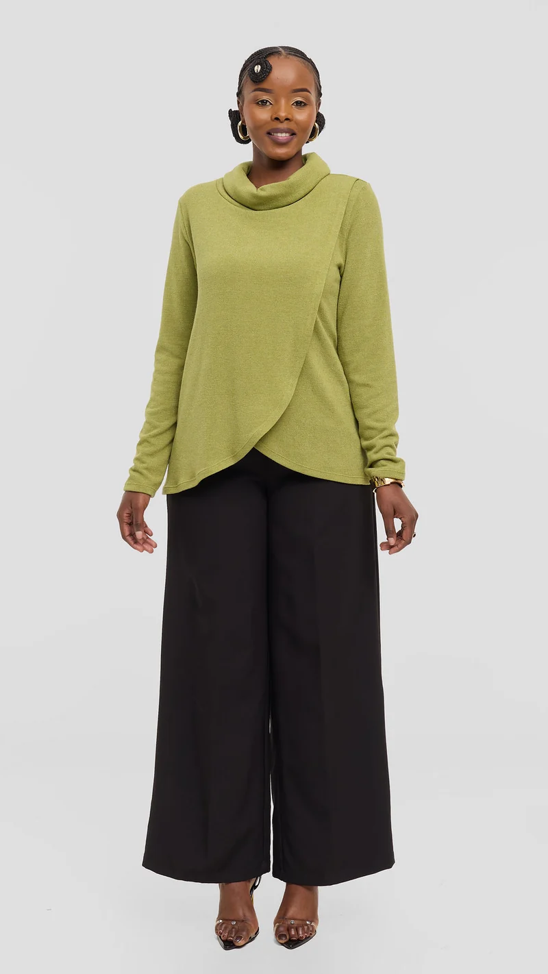 Vivo Tulip Sweater - Olive Green