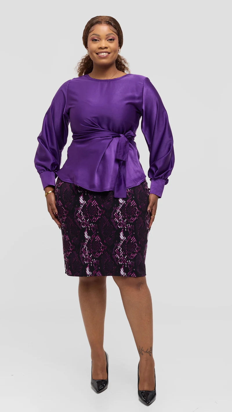 Silk House Collection Ekal Top - Purple