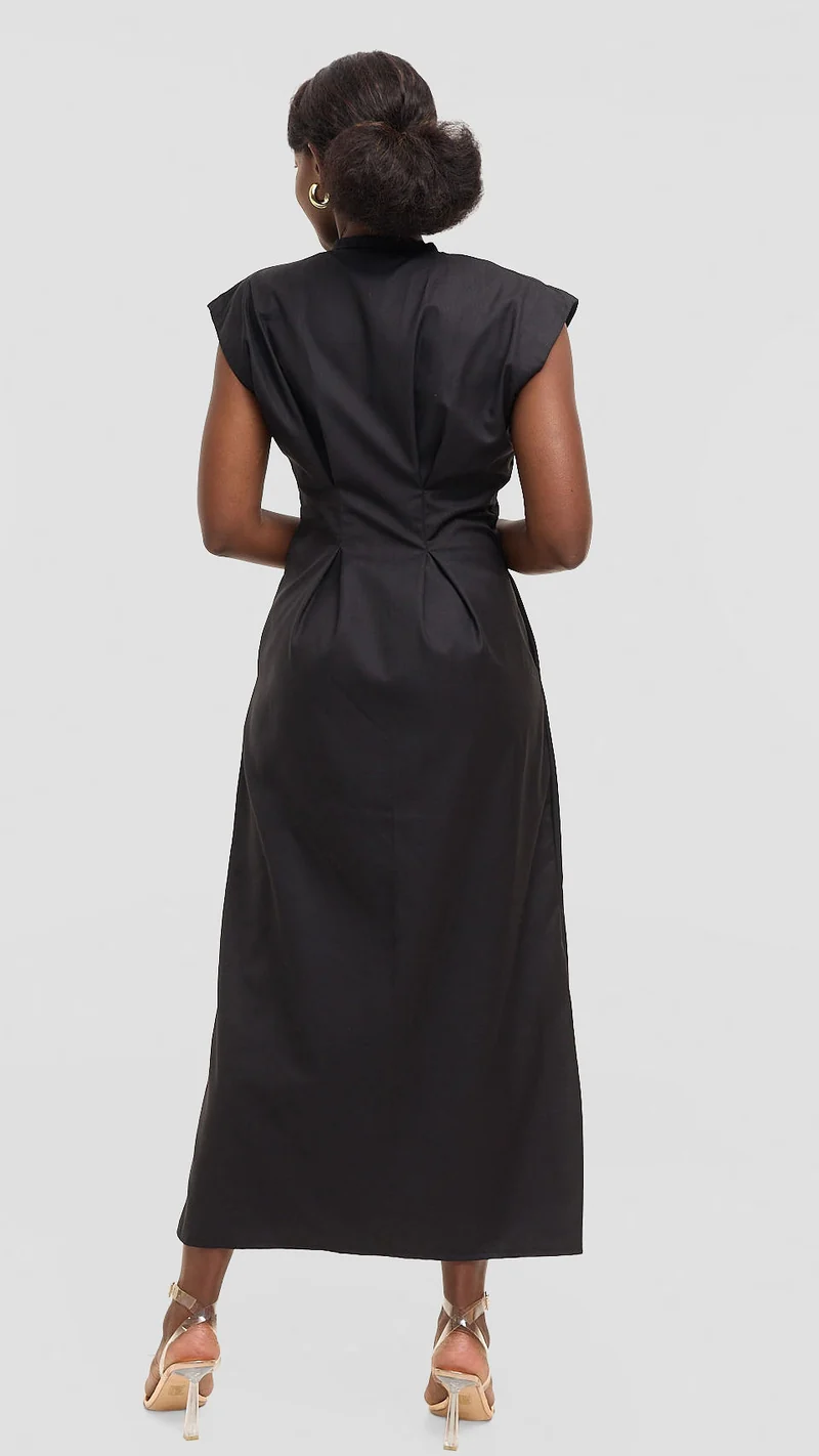 Eunike Azure Maxi Dress - Black