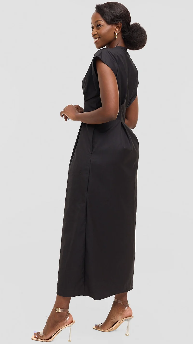 Eunike Azure Maxi Dress - Black