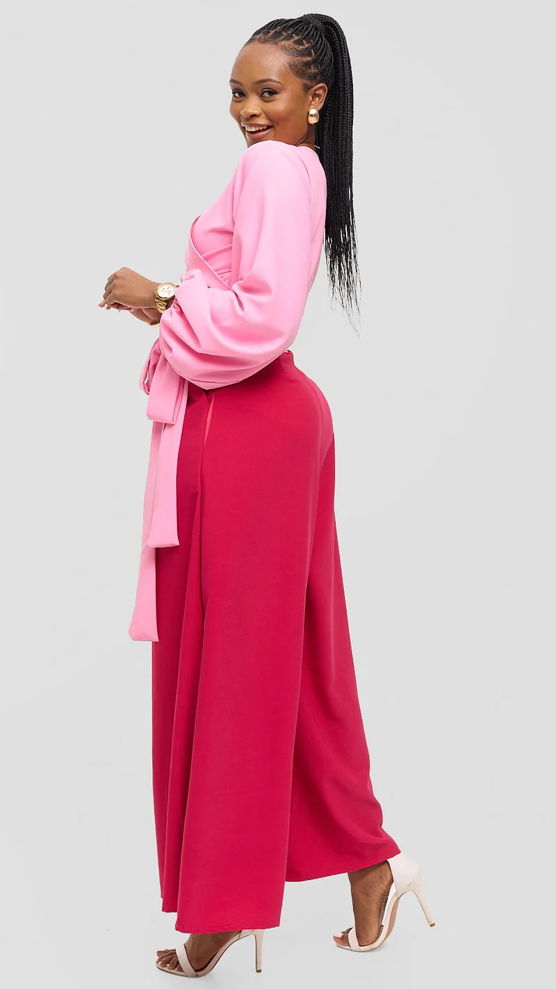 Eunike Zeinabu Palazzo Set - Pink