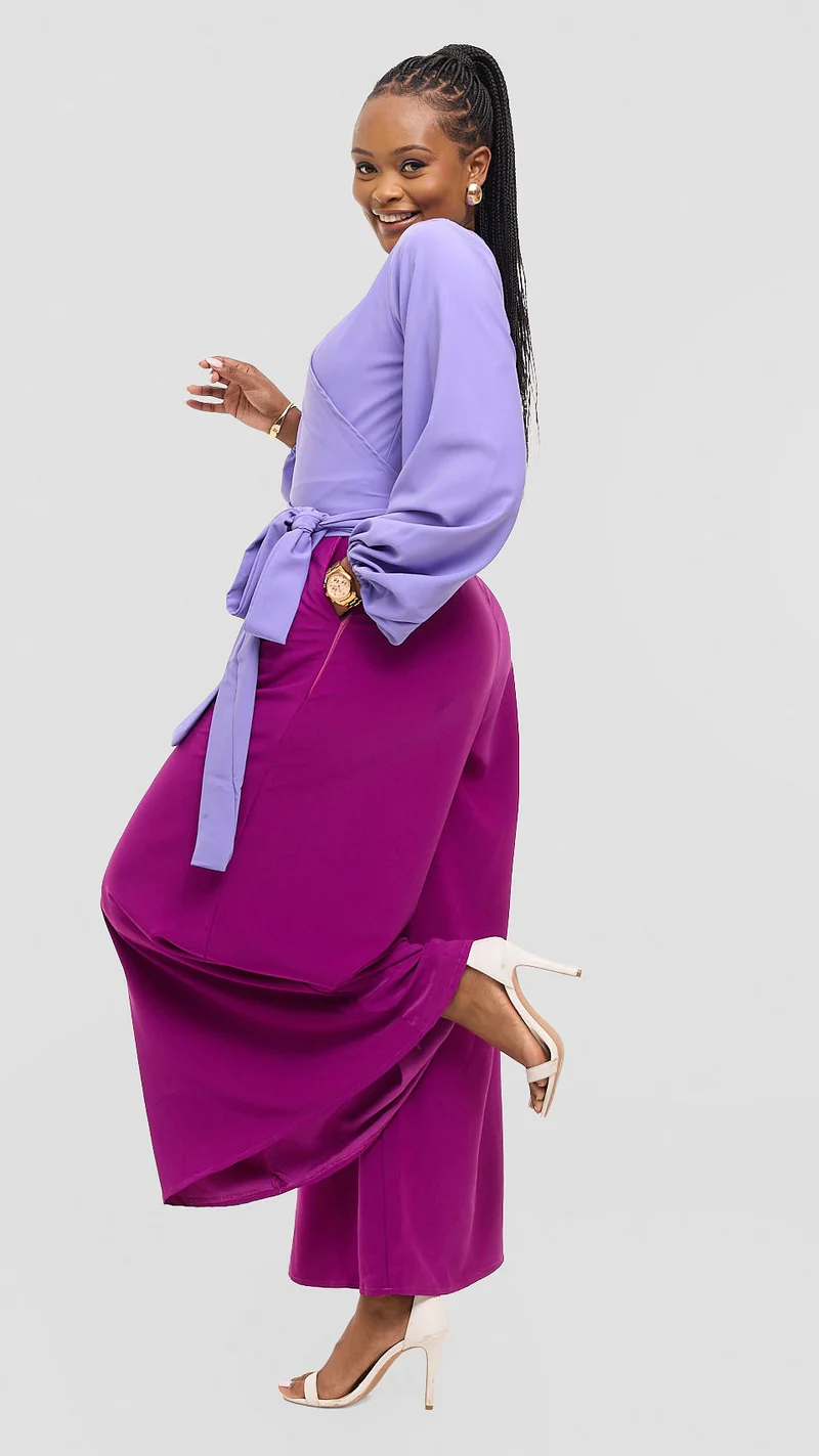 Eunike Zeinabu Palazzo Set - Purple