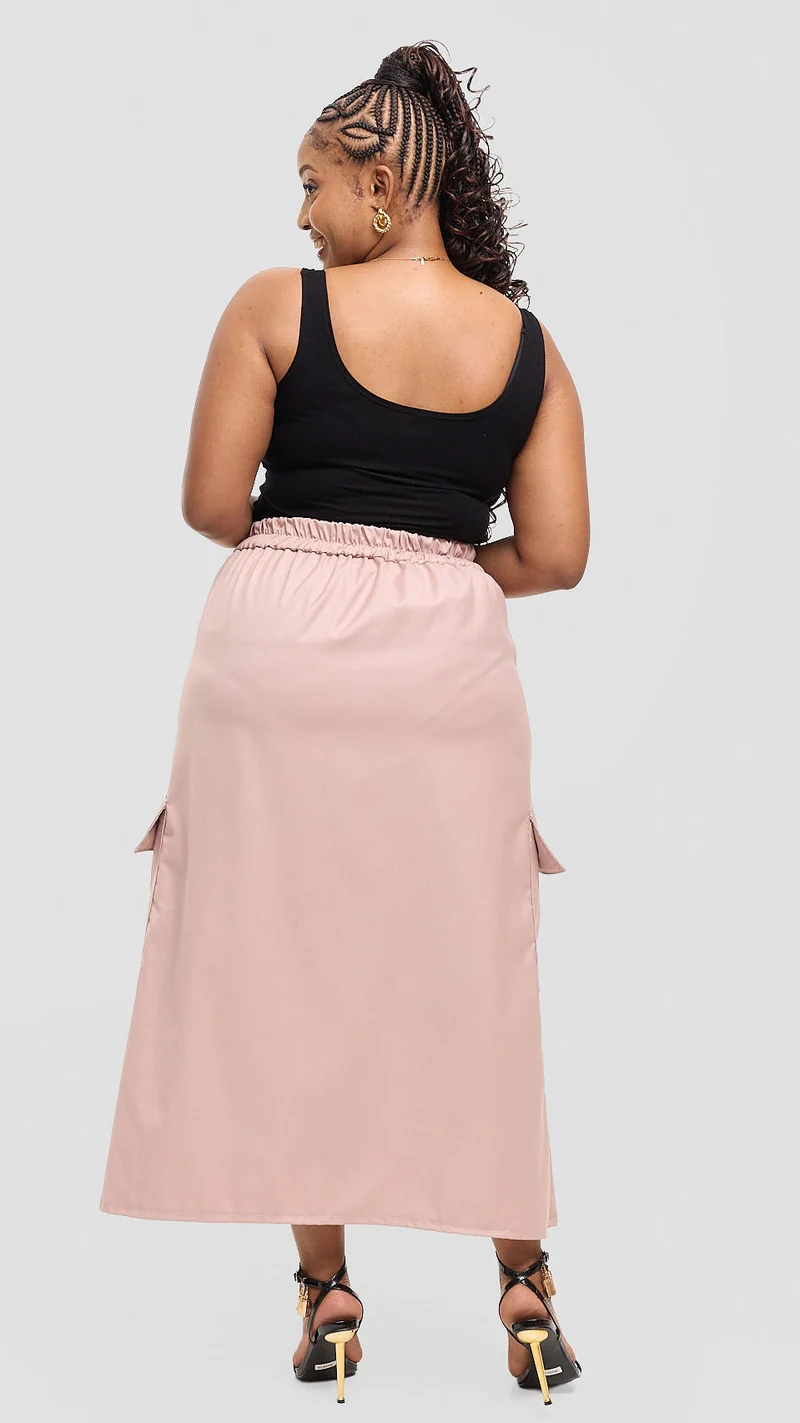 Eunike Zuri Maxi Cargo Skirt - Beige