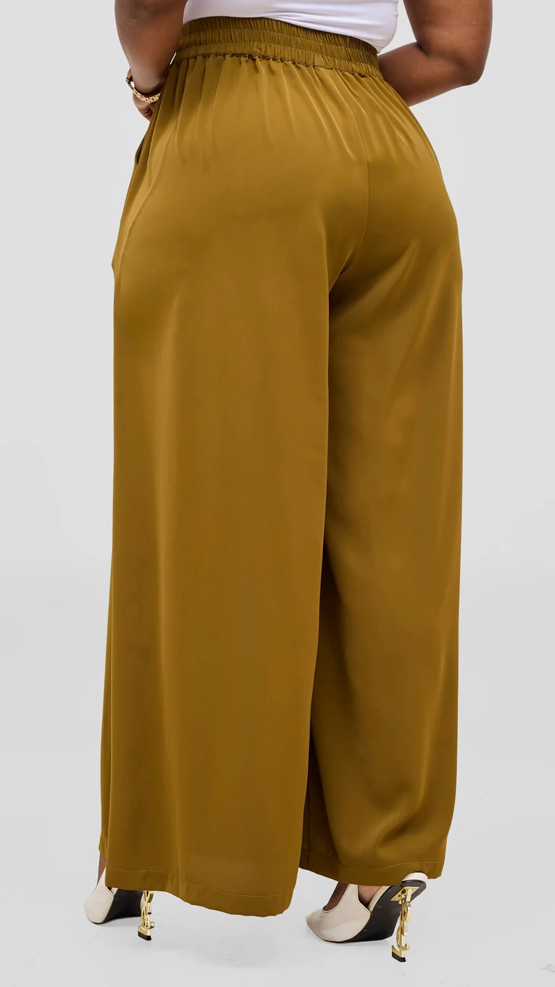 Vivo Talia Wide Leg Pants - Dark Olive