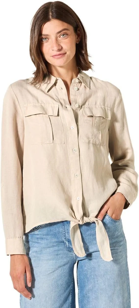 Cecil LINEN_LI/CV_ Solid Knot Blouse - 3303_B345363_16247