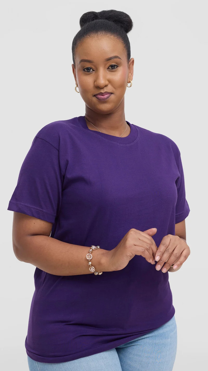 Princess Affair Plain Tshirt - Dark Purple