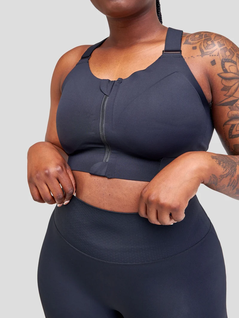 Flen Store High waist Fitness Leggings only - Black