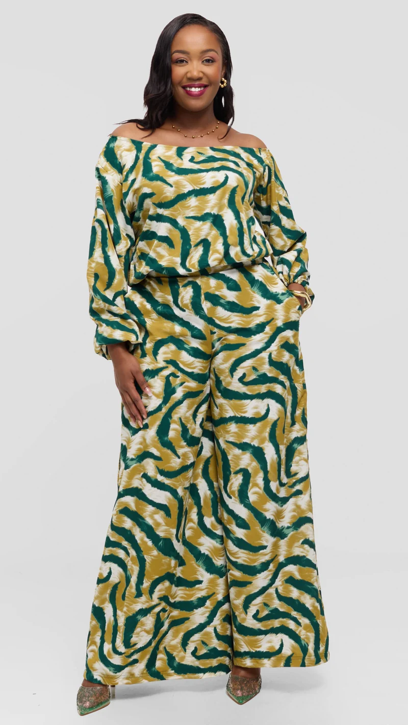 Hawi Sartorial Victoria 2 Piece Set - Green Print