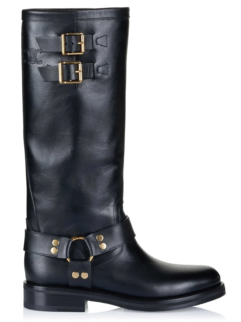 Celine Biker Stiefel schwarz