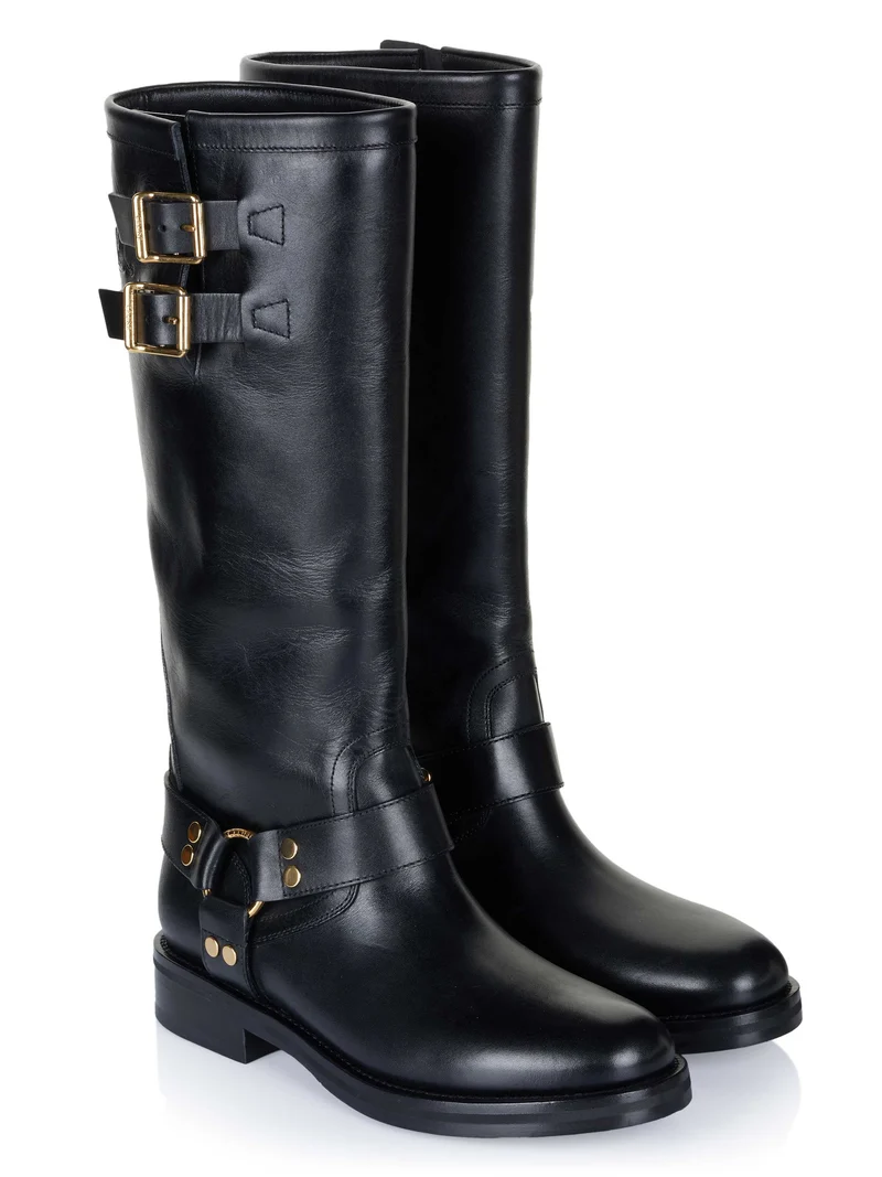 Celine Biker Stiefel schwarz