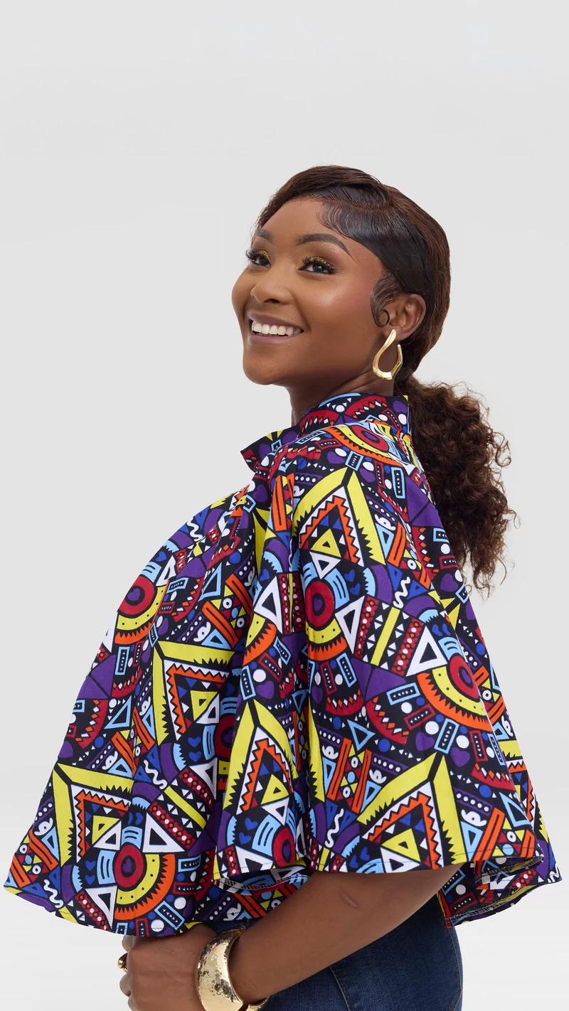 Princess Affair Ankara Cape - Multicolour (Freesize)