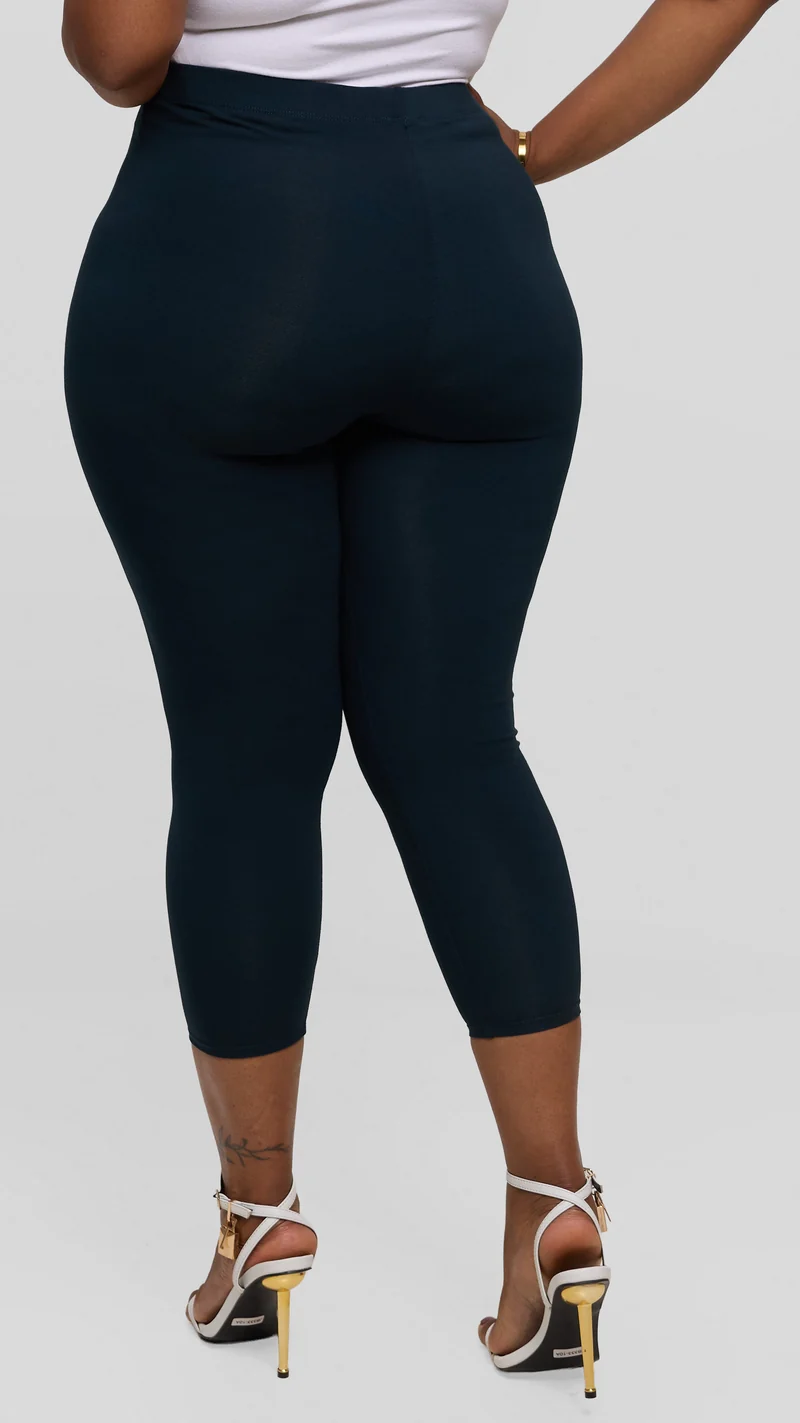 Vivo Basic Capri Leggings in Rayon - Dark Teal