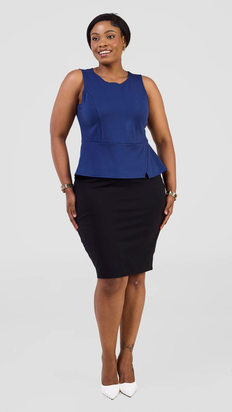 Vivo Lena Sleeveless Top - Navy