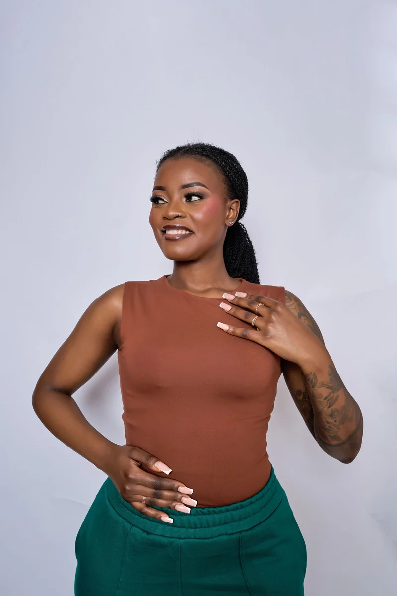 Plainchic Sleeveless Top – Brown