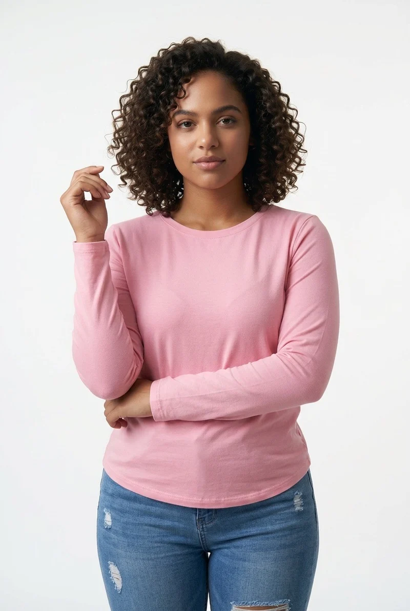 Stylish Sisters Basic long-sleeve T-shirt - Pink