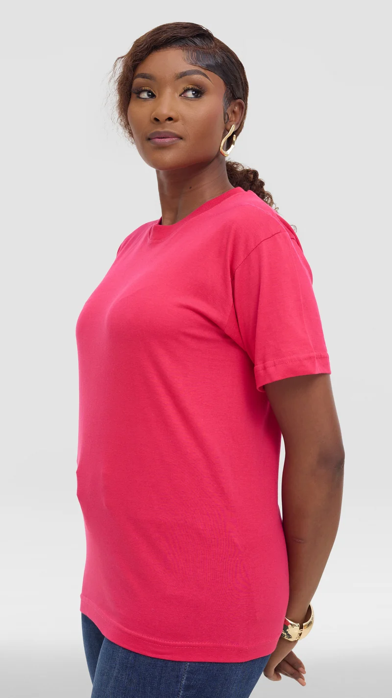 Princess Affair Plain Tshirt - Hot Pink