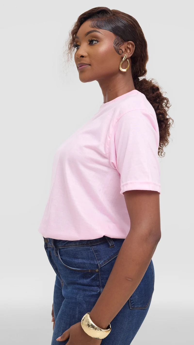 Princess Affair Plain Tshirt - Baby Pink