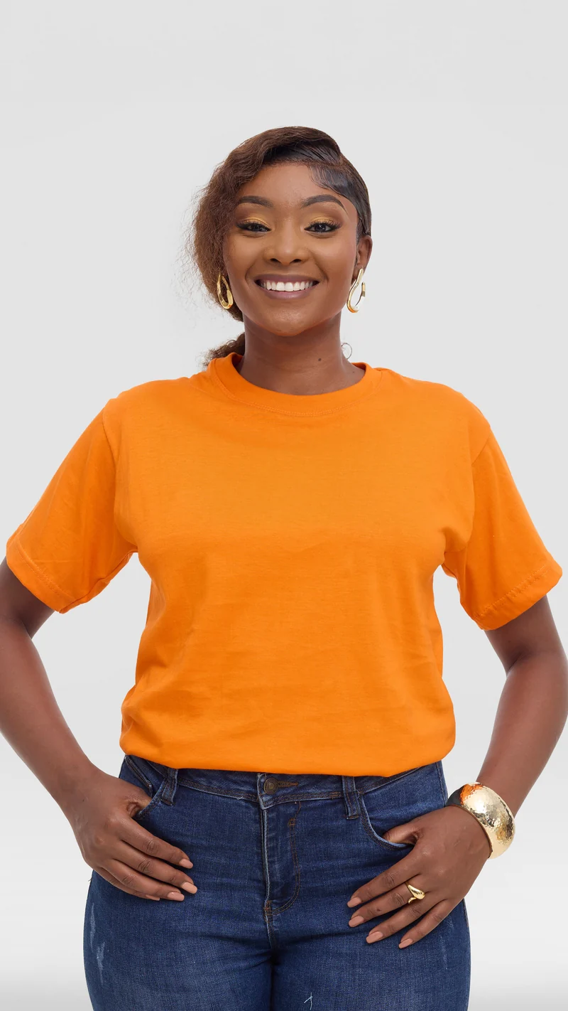 Princess Affair Plain Tshirt - Orange