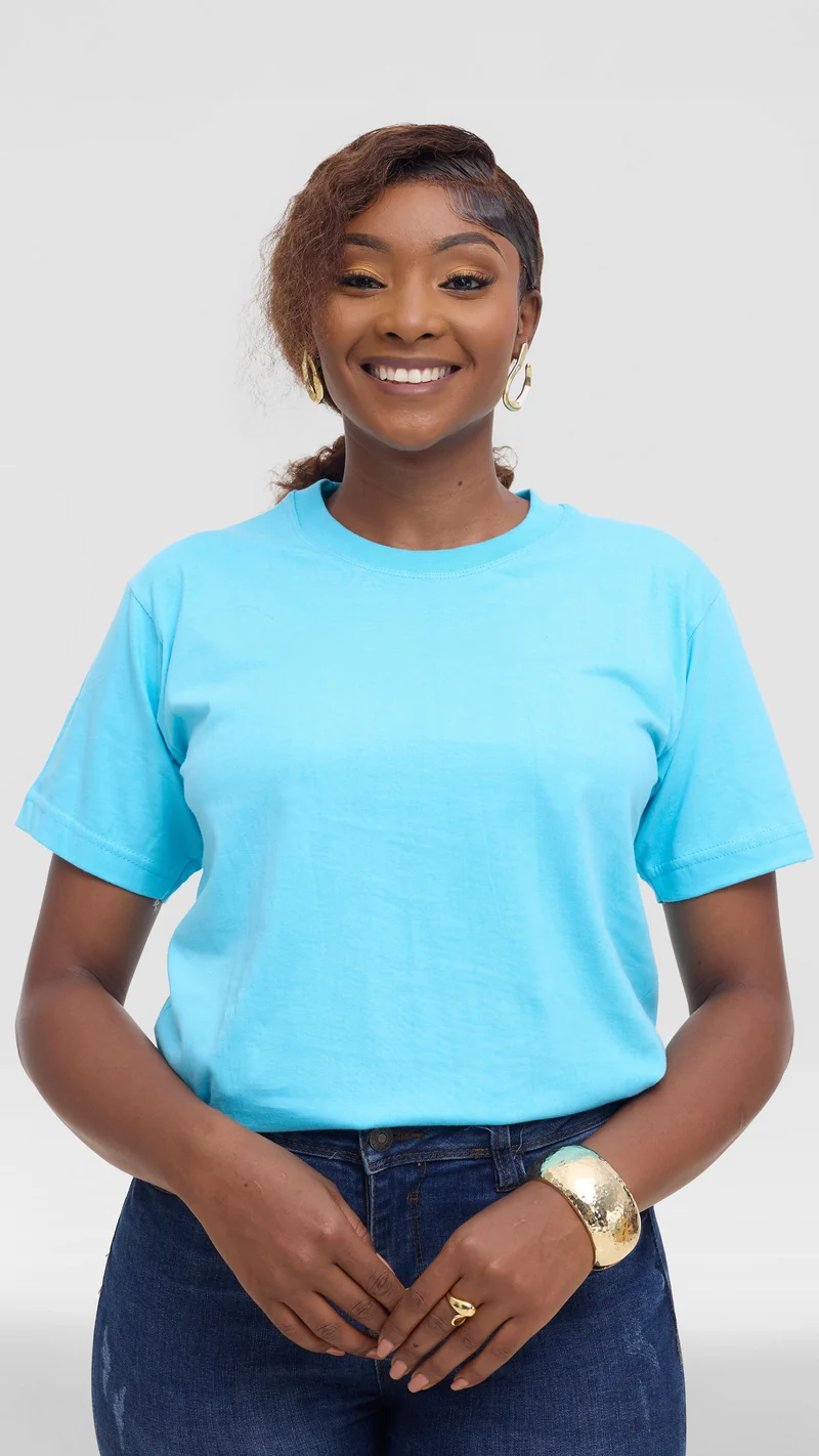 Princess Affair Plain Tshirt - Cyan