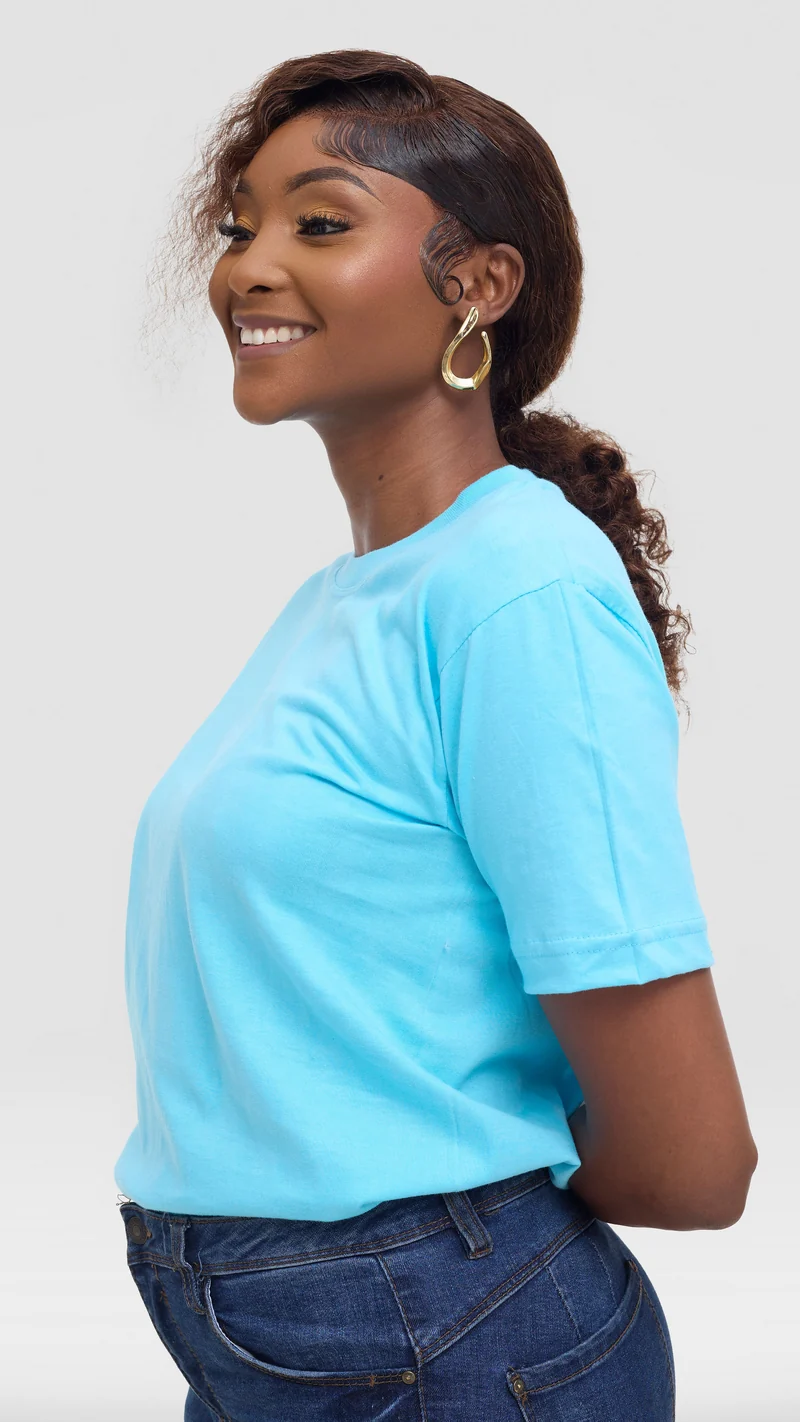 Princess Affair Plain Tshirt - Cyan
