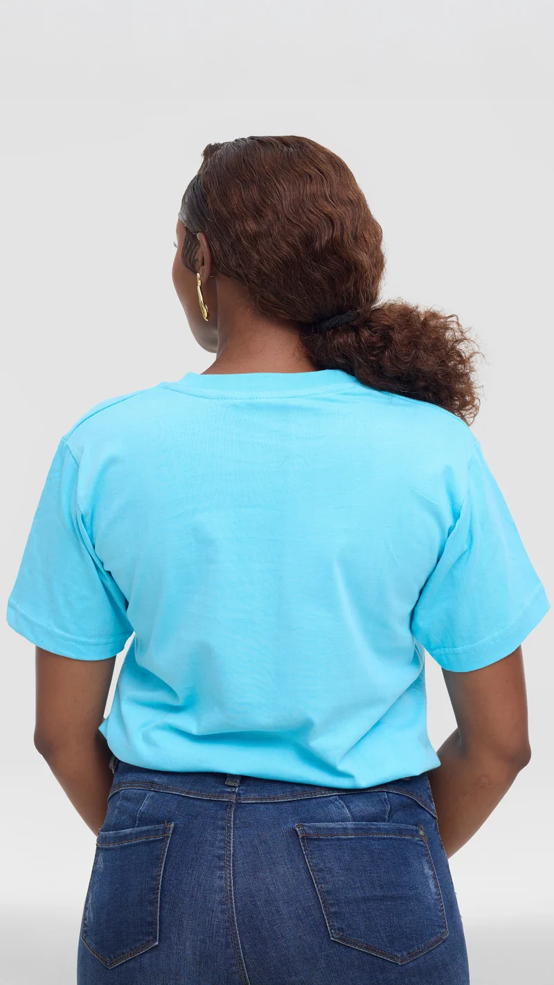 Princess Affair Plain Tshirt - Cyan