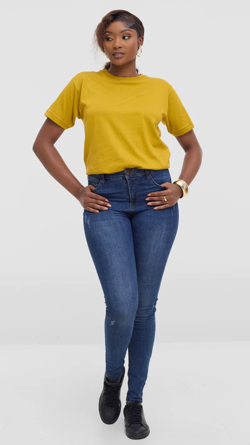 Princess Affair Plain Tshirt - Mustard Yellow