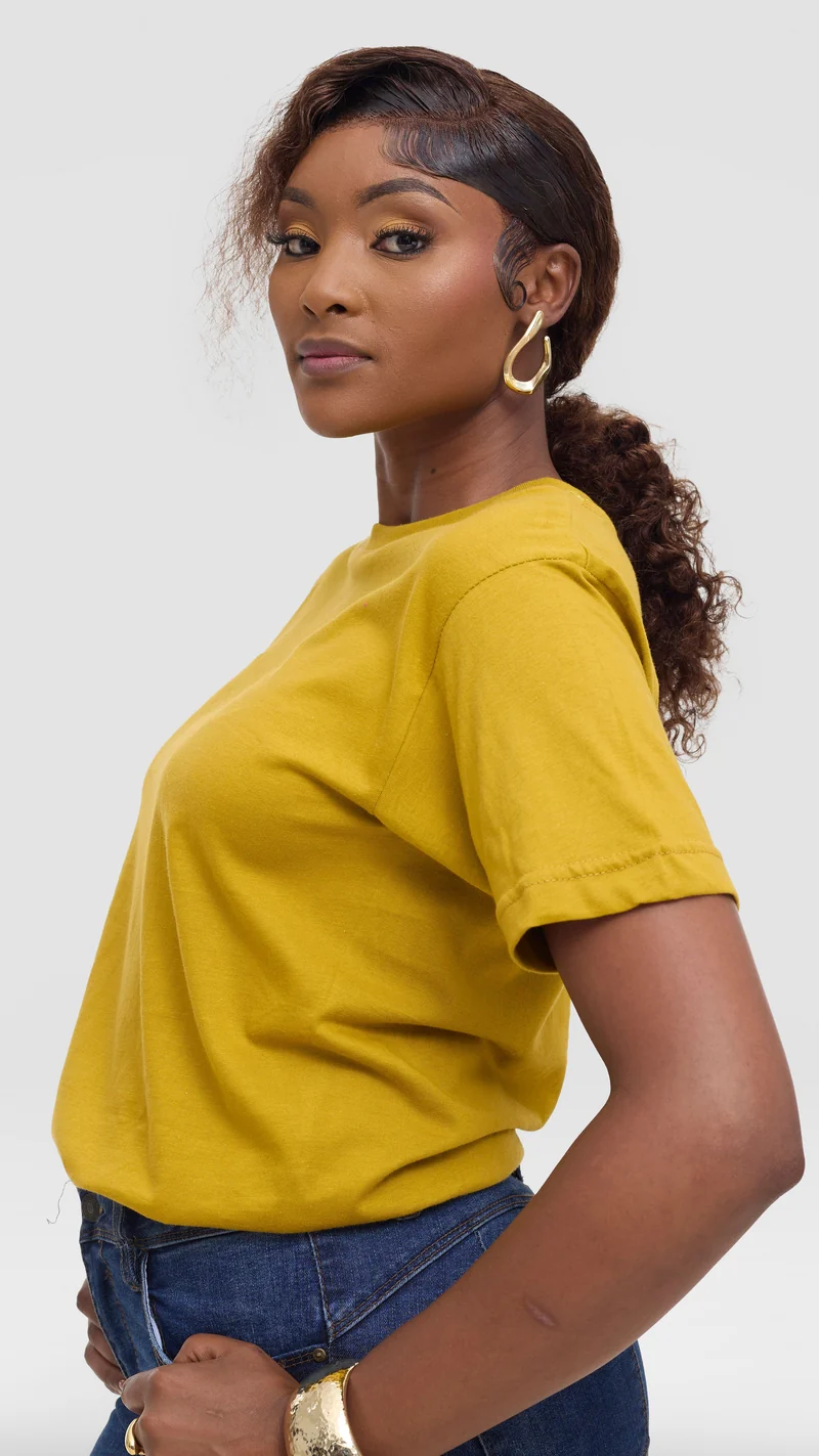 Princess Affair Plain Tshirt - Mustard Yellow