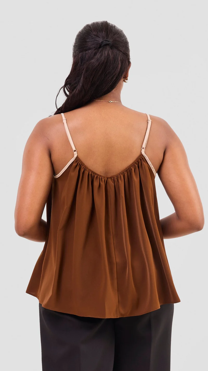 Vivo Nuru Strappy Top - Brown