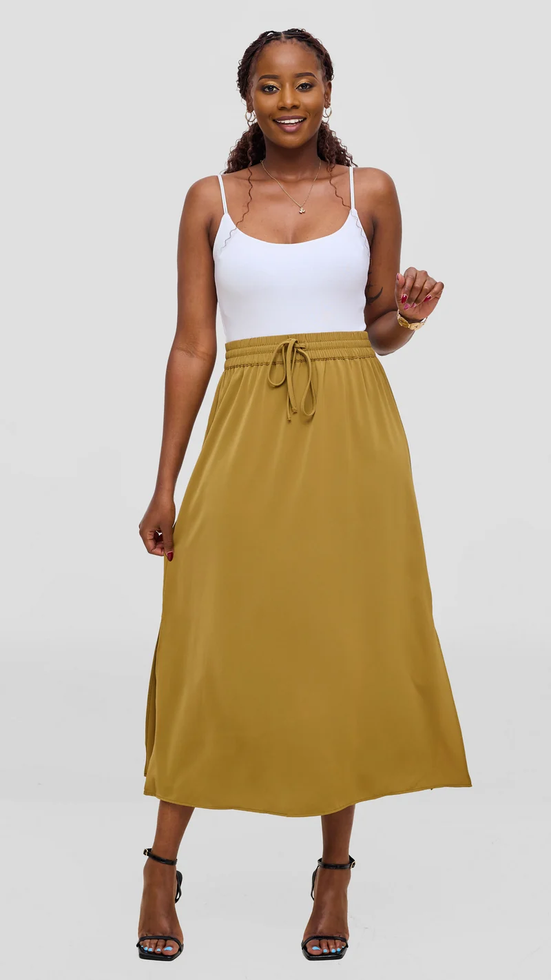 Vivo Seli Midi Skirt - Light Mustard