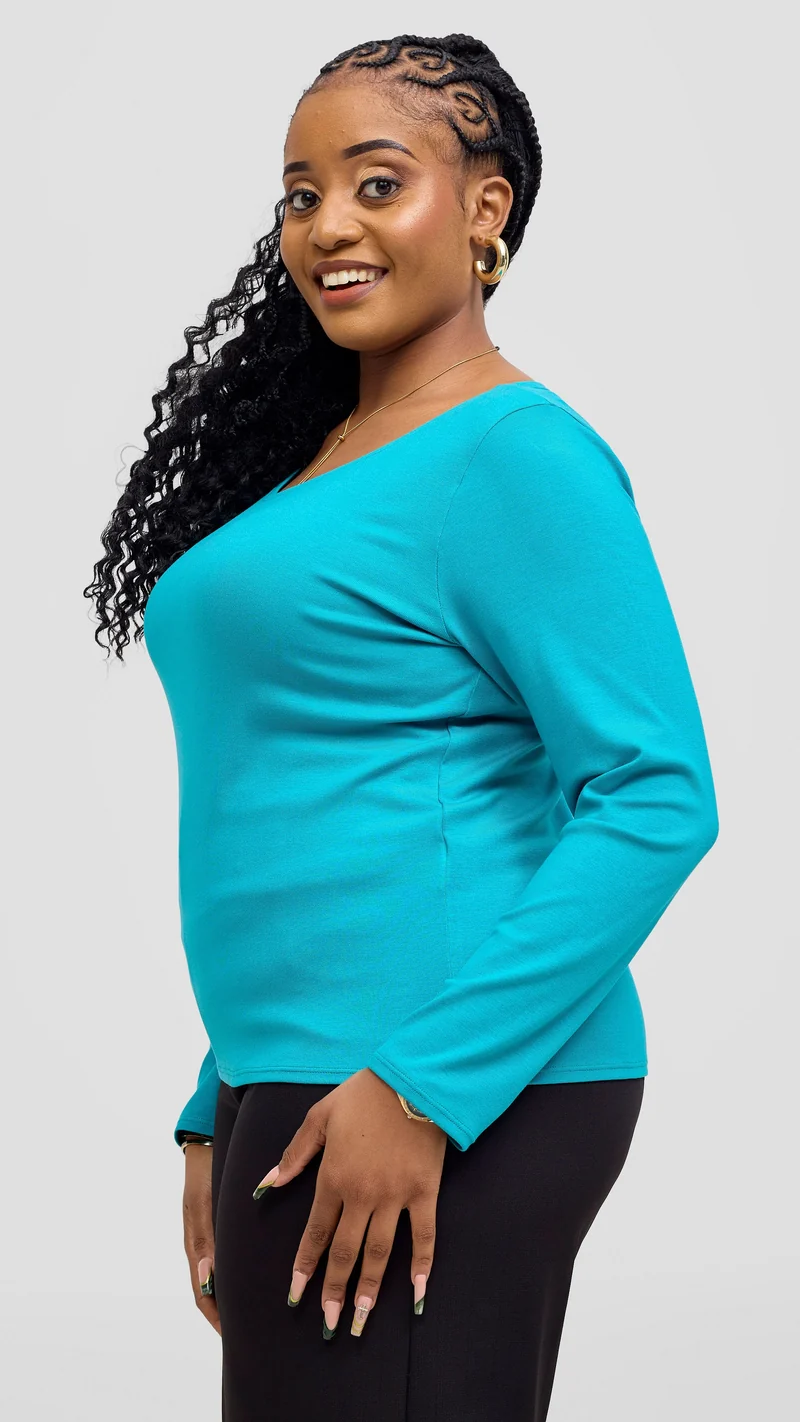 Vivo Basic Val Long Sleeve Top - Sea Green