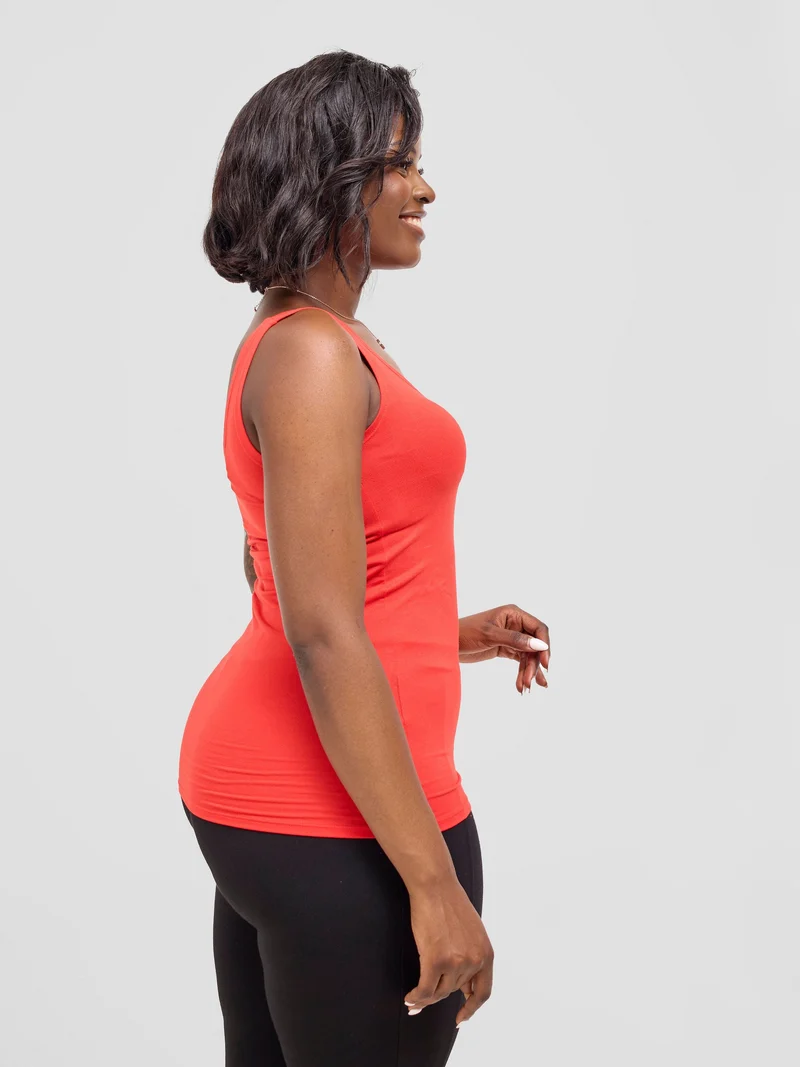 Vivo Basic Tank Top in Jersey - Red