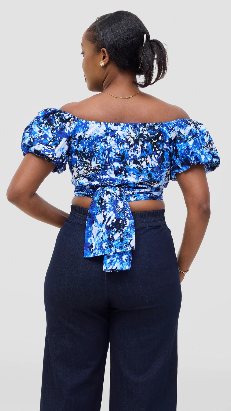 Safari Tafari Wrap Top - Weru Print
