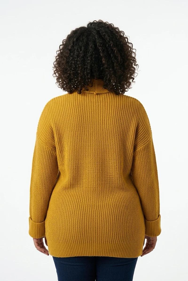 Stylish Sisters Women’s Ribbed Open-Front Shawl Collar Cardigan - Yellow
