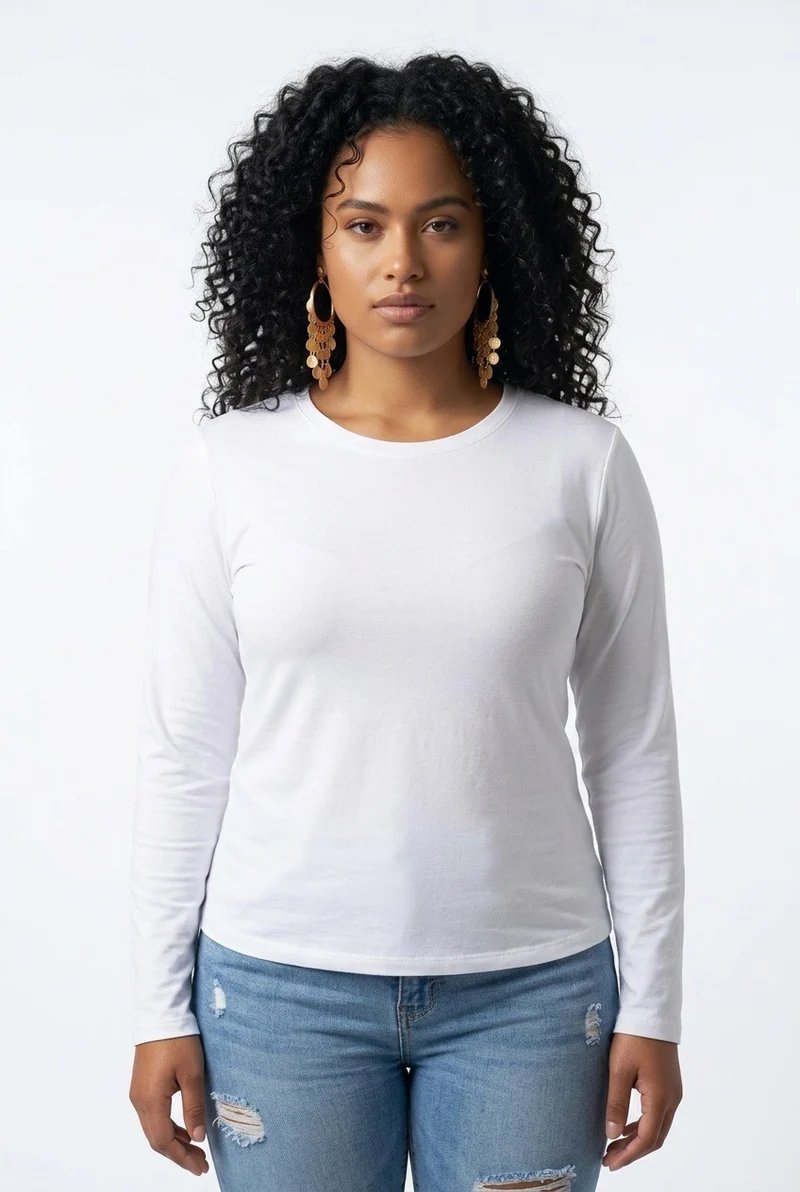 Stylish Sisters Basic long-sleeve T-shirt - White