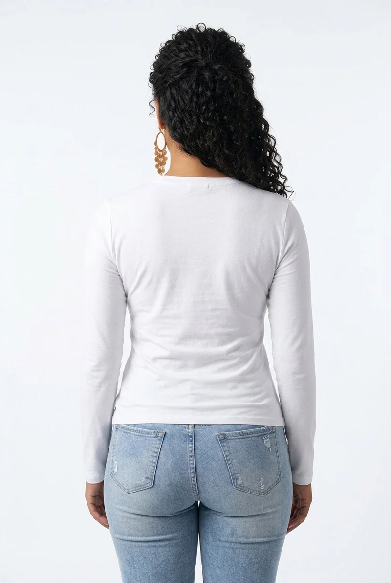 Stylish Sisters Basic long-sleeve T-shirt - White