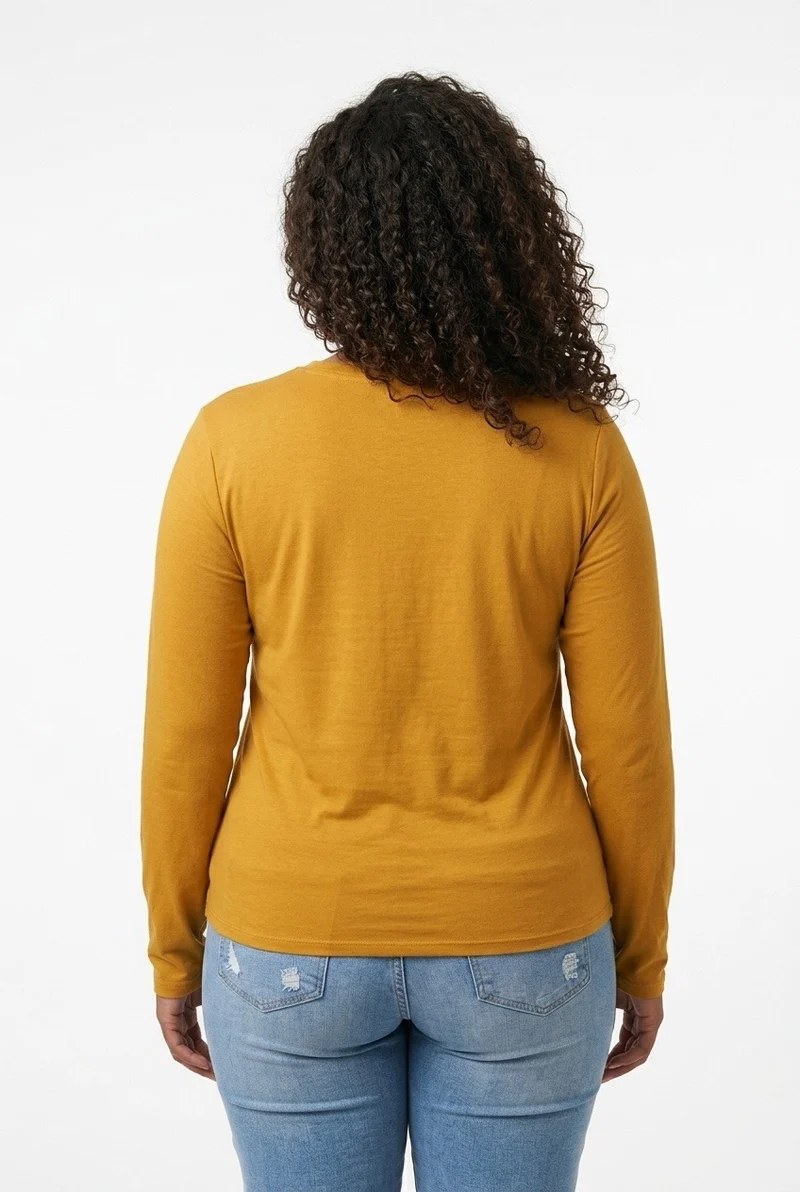 Stylish Sisters Basic long-sleeve T-shirt - Mustard Yellow
