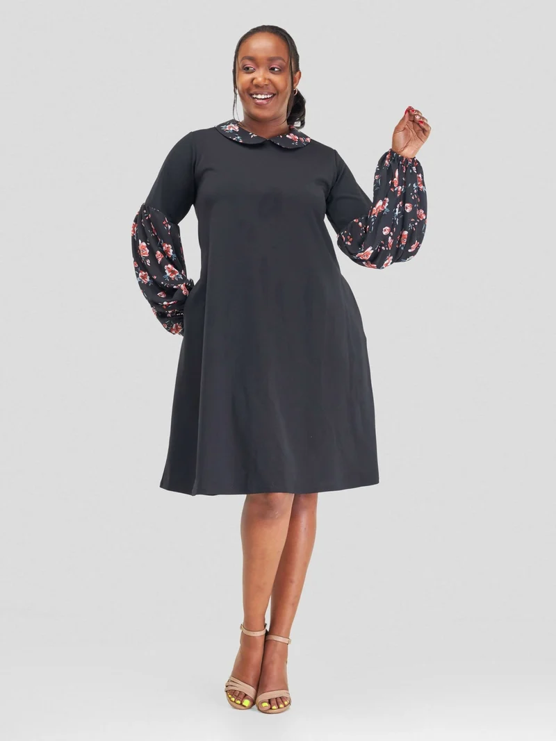 Lucille Couture Cindy Shift Dress - Black