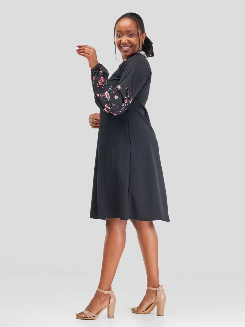 Lucille Couture Cindy Shift Dress - Black