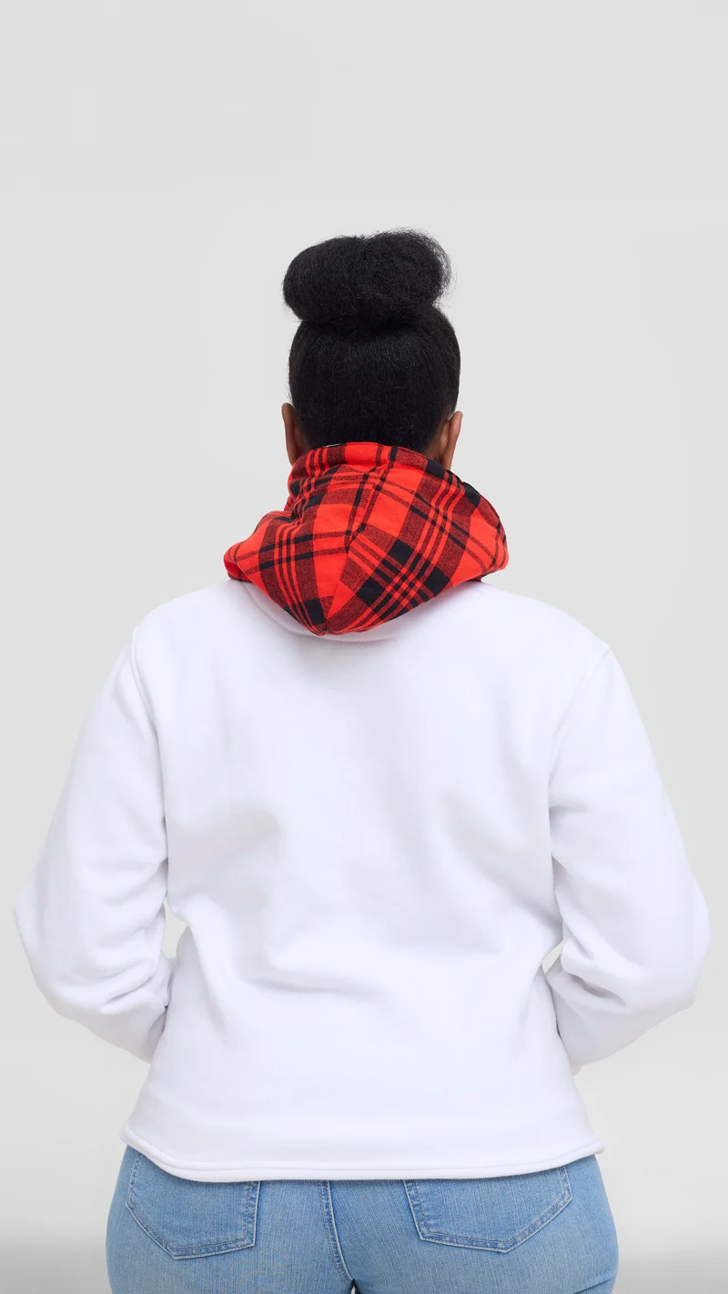 Princess Affair Hood with Front Maasai Detail - White