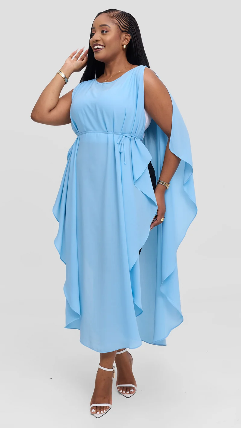 Vivo Liora Scalloped Maxi Top - Light Blue