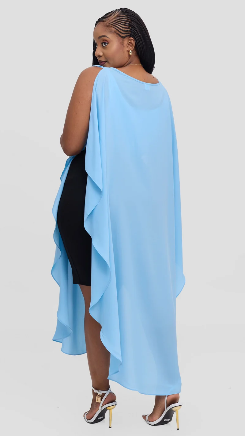 Vivo Liora Scalloped Maxi Top - Light Blue