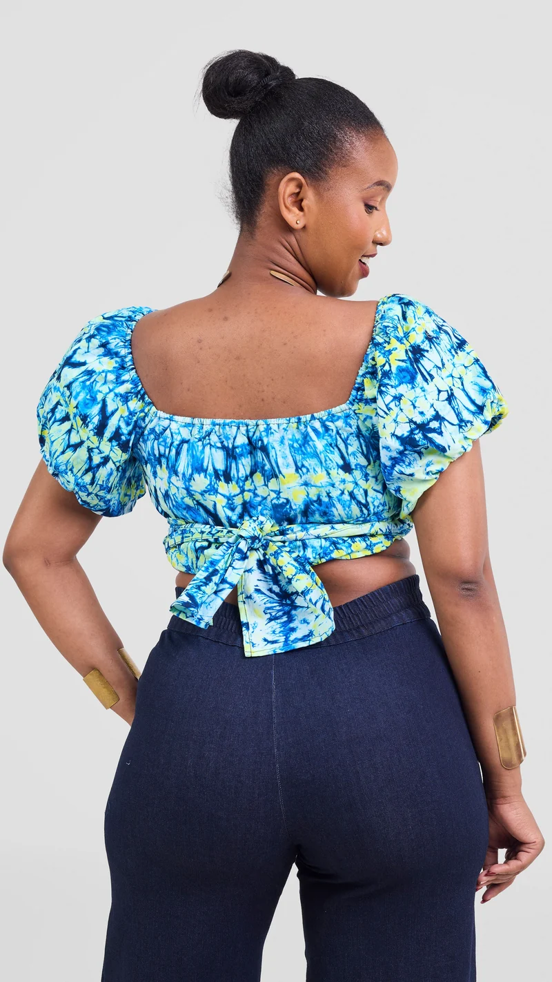 Safari Tafari Wrap Top - Suma Print