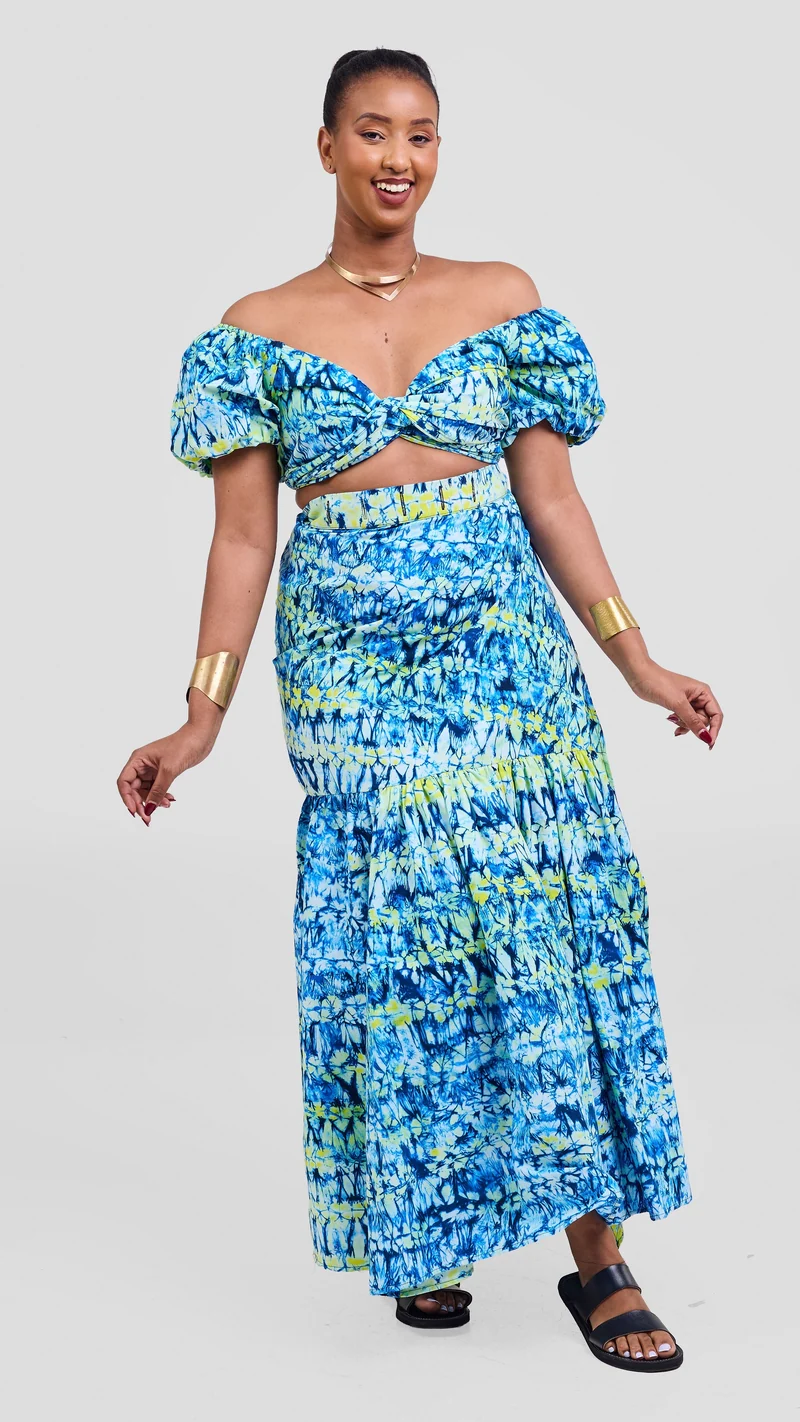 Safari Tafari Wrap Top - Suma Print