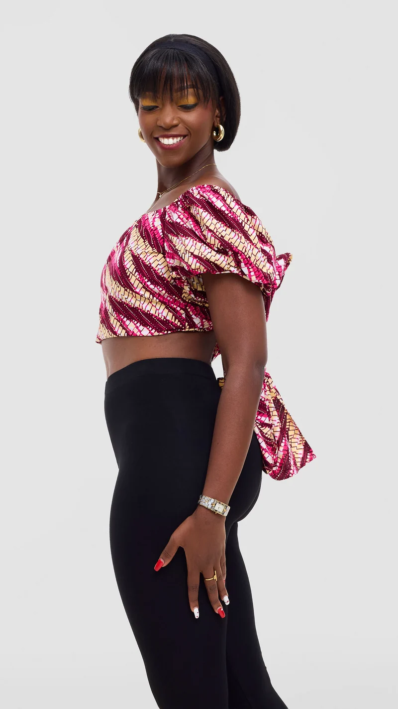 Safari Tafari Wrap Top - Songwe Print