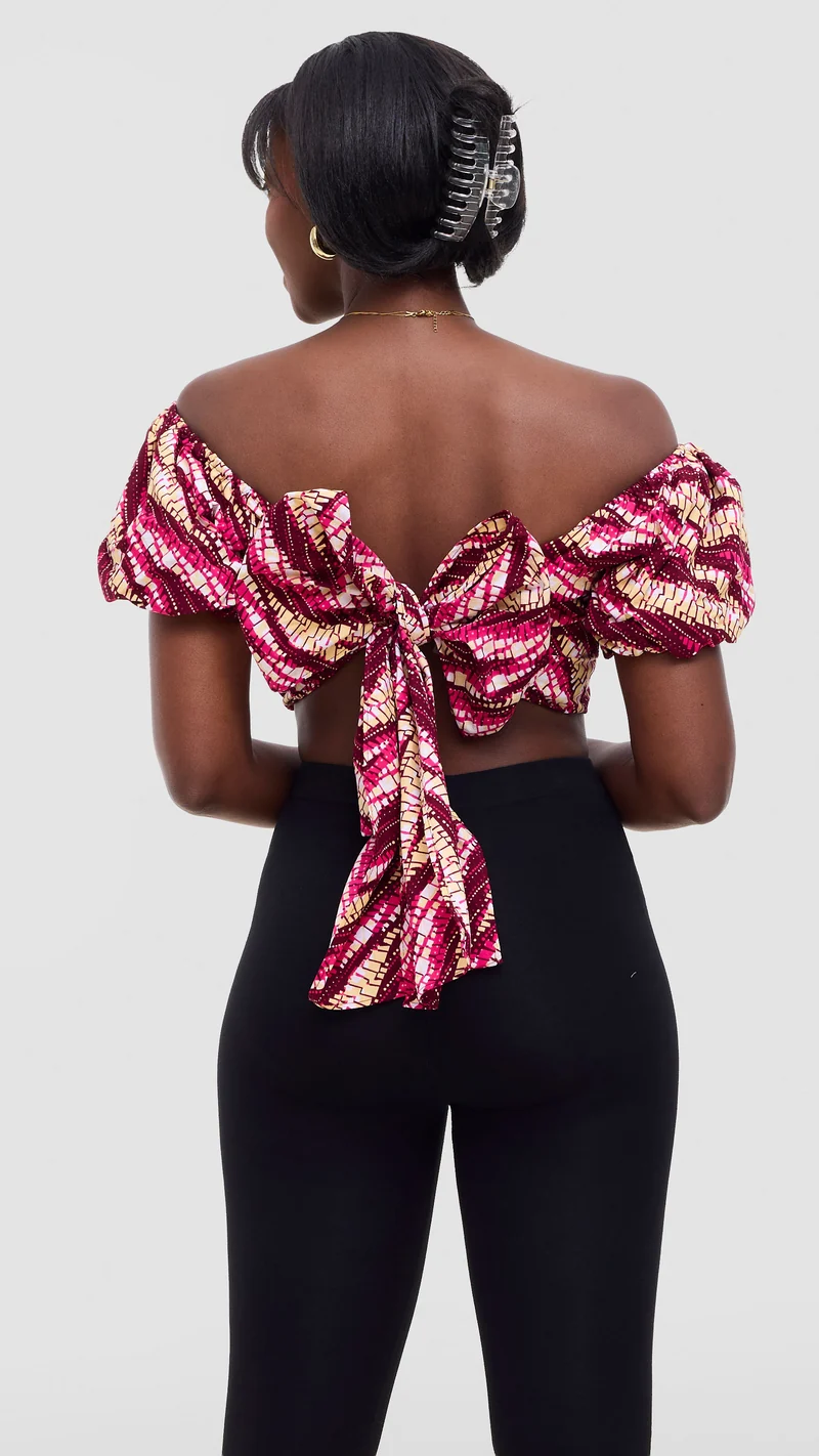 Safari Tafari Wrap Top - Songwe Print