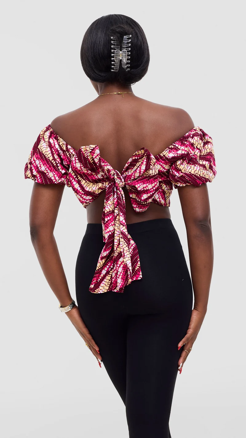 Safari Tafari Wrap Top - Songwe Print