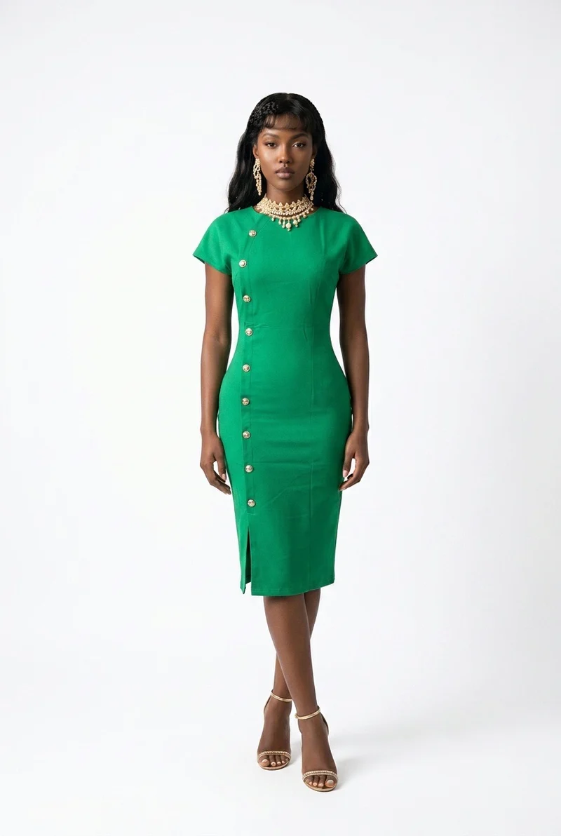 Stylish Sisters Elegant Bodycon Dress - Green