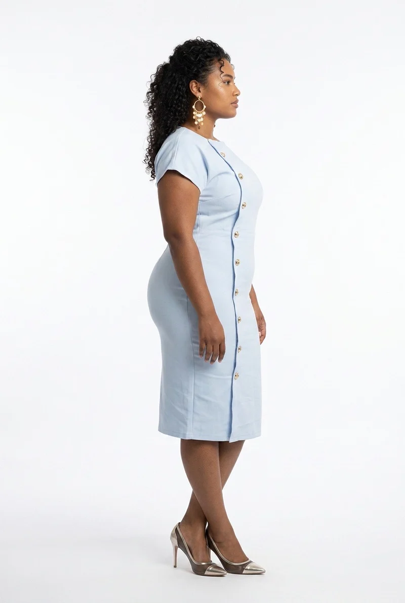 Stylish Sisters Elegant Bodycon Dress - White